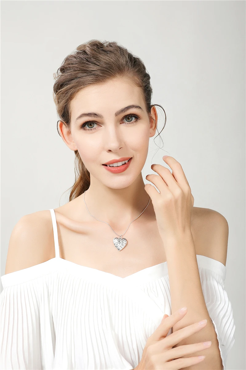 DOTEFFIL 925 Sterling Silver Photo Frame Pendant Necklace 18/20/22/24 Inch Snake Chain For Woman Charm Wedding Fashion Jewelry DOTEFFIL 925 Sterling Silver Photo Frame Pendant Necklace 18/20/22/24 Inch Snake Chain For Woman Charm Wedding Fashion Jewelry