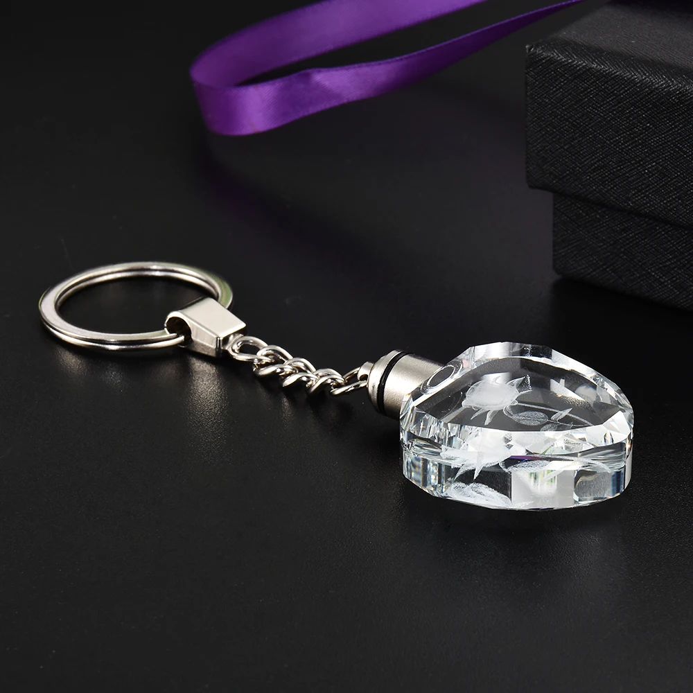 Fashion Colorful Fairy Rose Flower Pattern Love Shape Crystal Rhinestone LED Light keychain Lover Key Chain Keyring Jewelry Fashion Colorful Fairy Rose Flower Pattern Love Shape Crystal Rhinestone LED Light keychain Lover Key Chain Keyring Jewelry