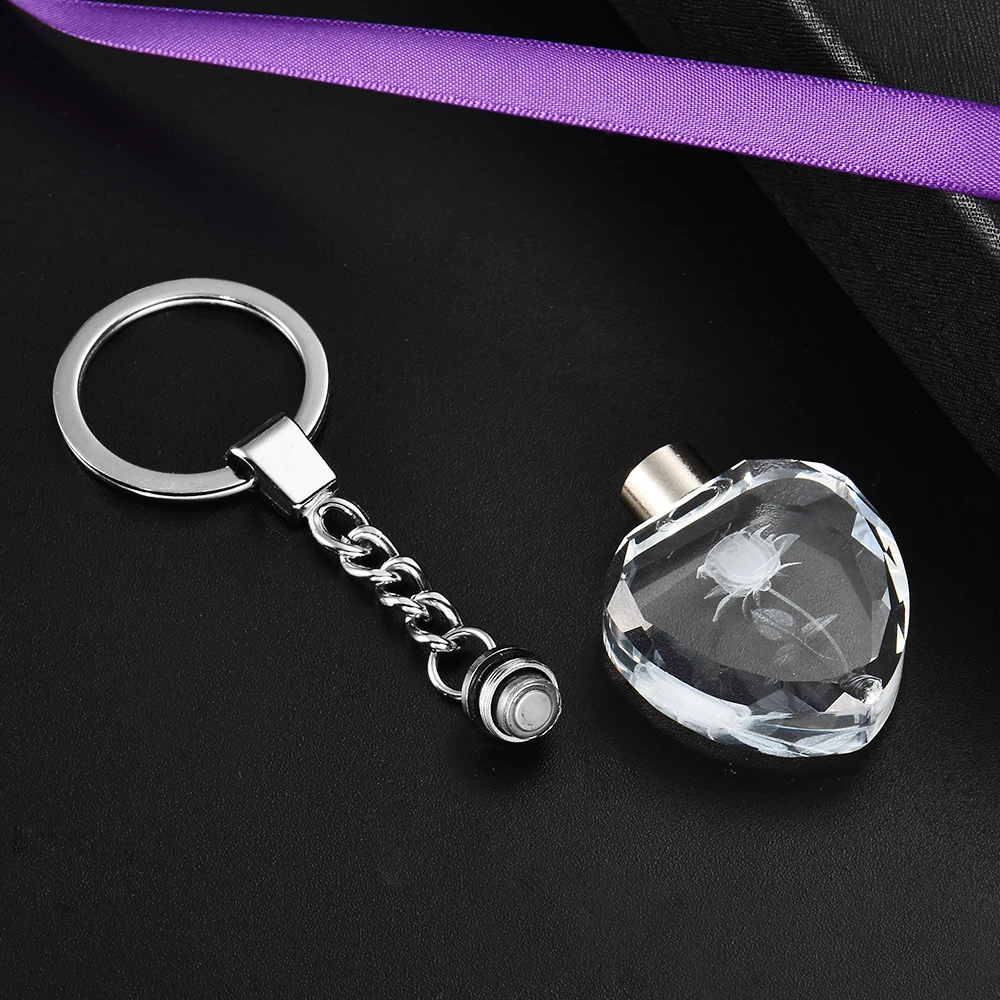 Fashion Colorful Fairy Rose Flower Pattern Love Shape Crystal Rhinestone LED Light keychain Lover Key Chain Keyring Jewelry Fashion Colorful Fairy Rose Flower Pattern Love Shape Crystal Rhinestone LED Light keychain Lover Key Chain Keyring Jewelry